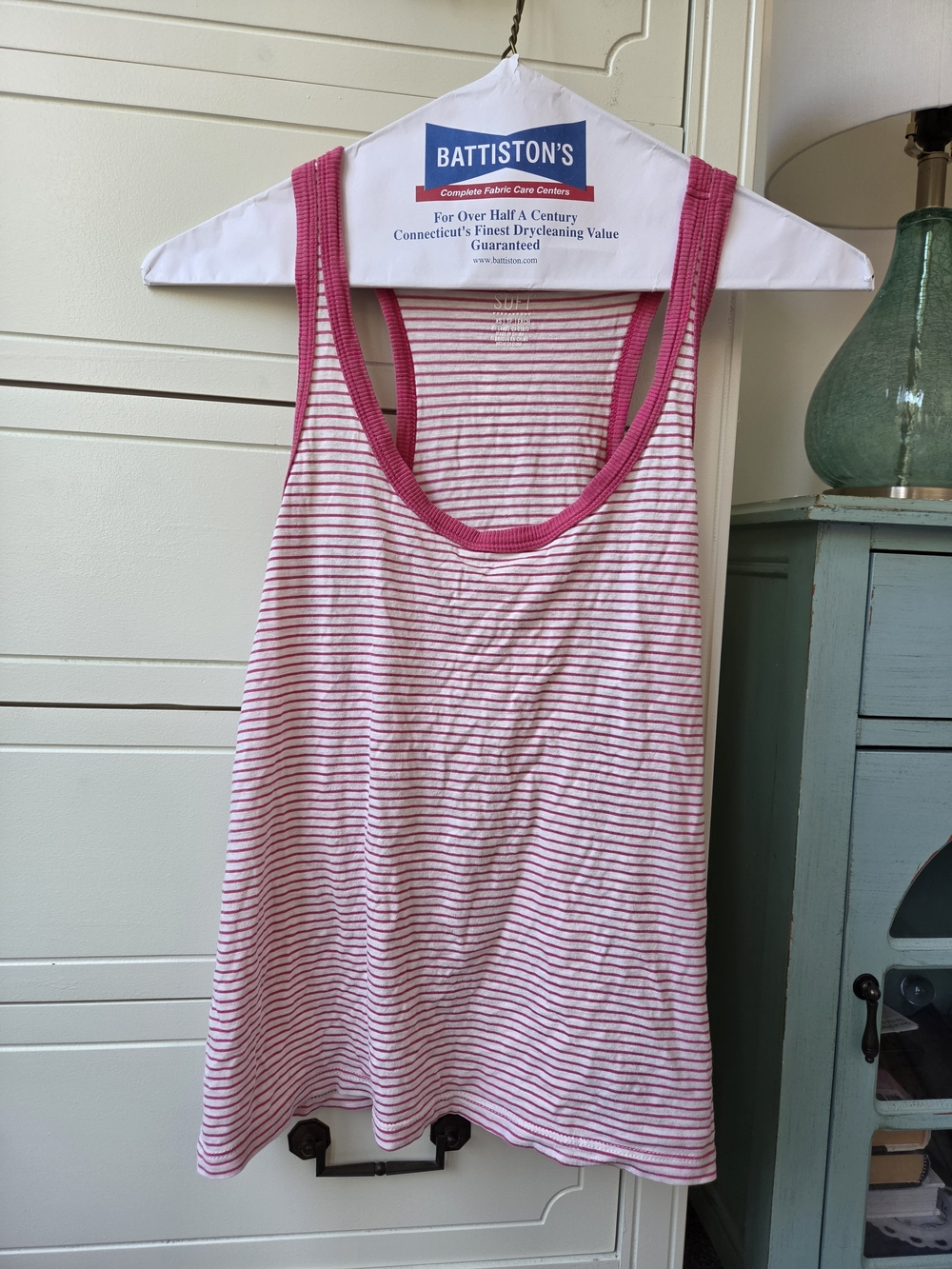 Aerie Women's Pink Striped Tank Sleep Top